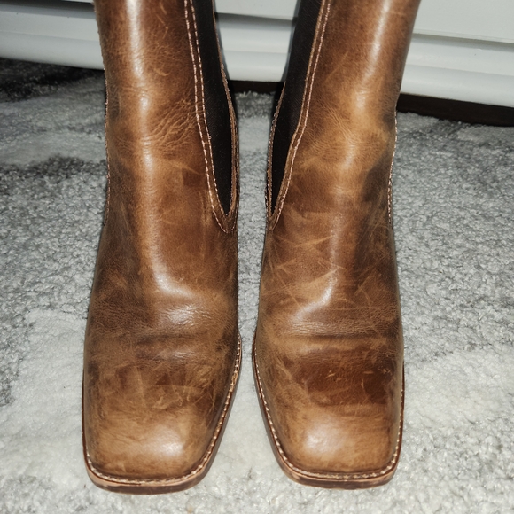 Aldo Grerasa Tan Leather Heeled Boots- Size 6.5 - Picture 3 of 6